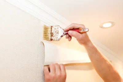 Pose de papier peint à Uza — revêtements muraux et toiles de verre